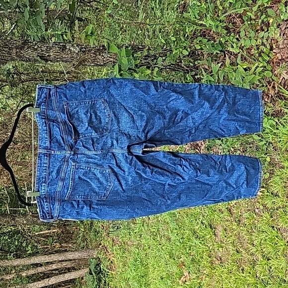 Old Navy Extra High-Waisted Secret-Slim Pockets Sky-Hi Straight 24 Plus Sz Jeans - Picture 2 of 14